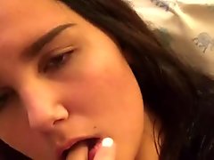 Having an orgasm and moaning for daddy